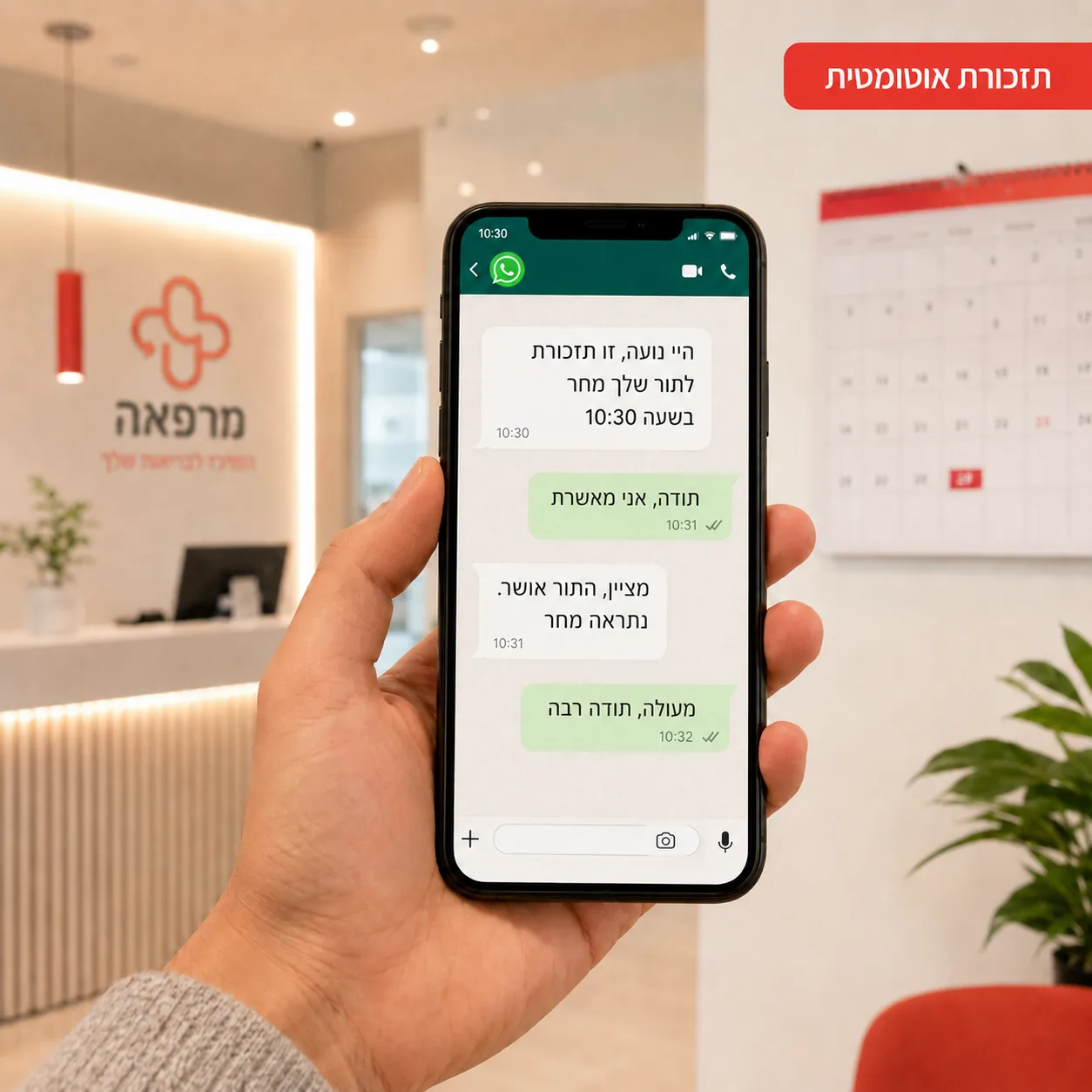 2. תזכורות וואטסאפ - להפסיק לאבד 300 שקל לכל כיסא ריק - BizRunner